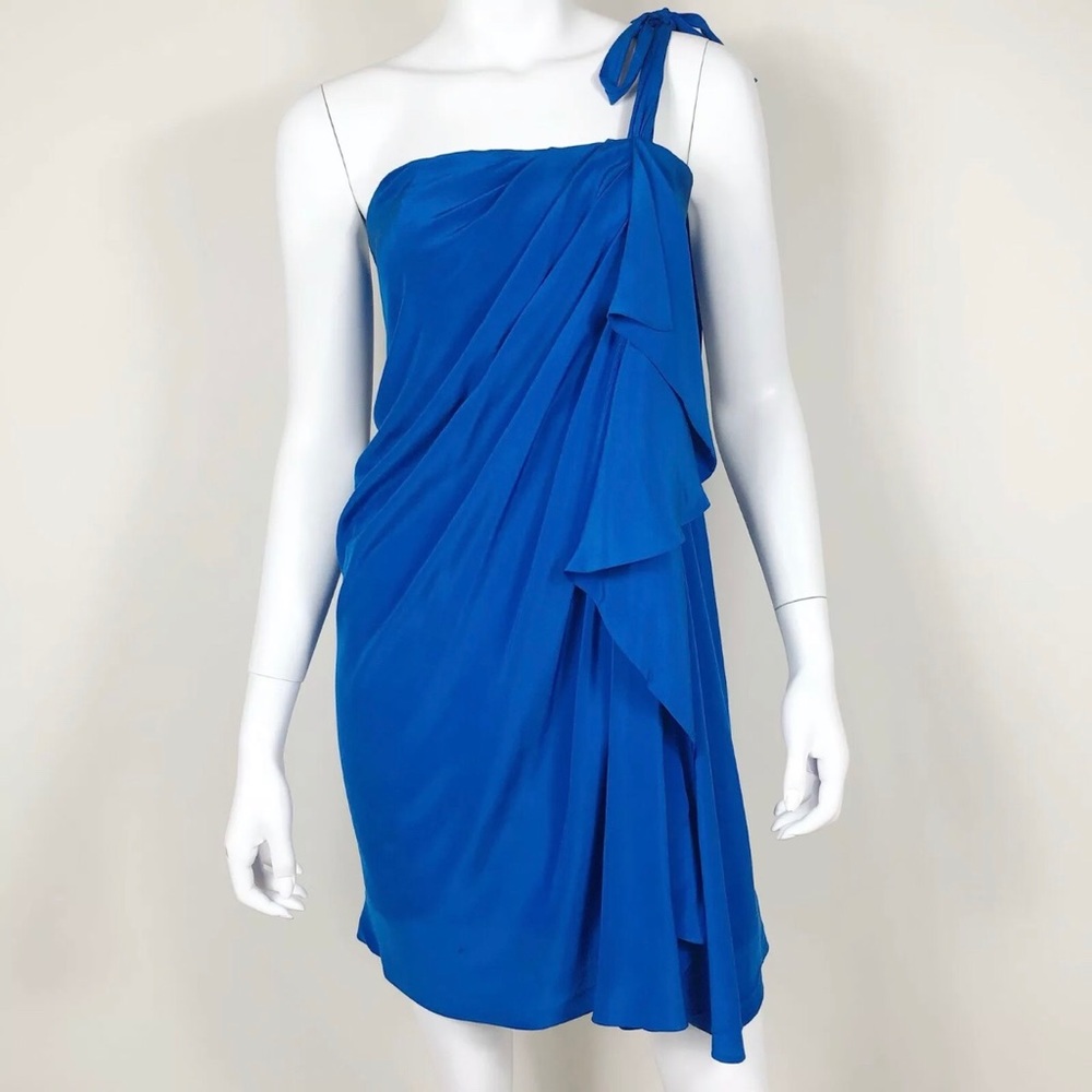 Robert Rodriguez Blue One Shoulder